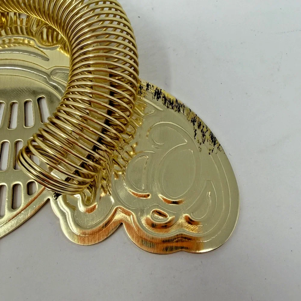 Patrón Tequila Bee Hawthorne Cocktail Strainer Gold Tone 6.25in GUC